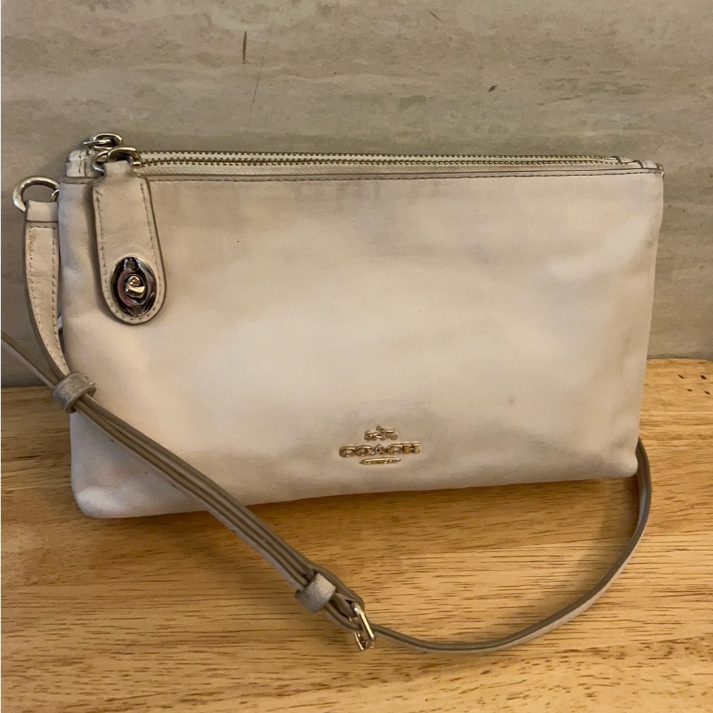 Coach Crosby Double Zip Smooth Calf Leather Crossbody - Picture 2 of 16